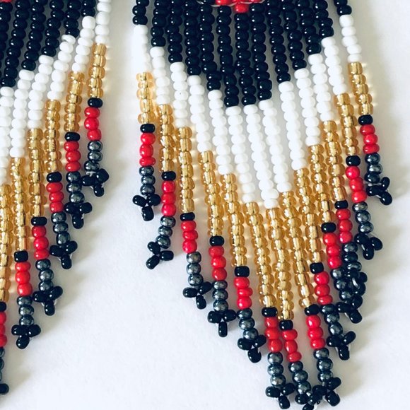 Handmade Beaded Bohemian Earrings Multicolored NEW - Picture 4 of 6